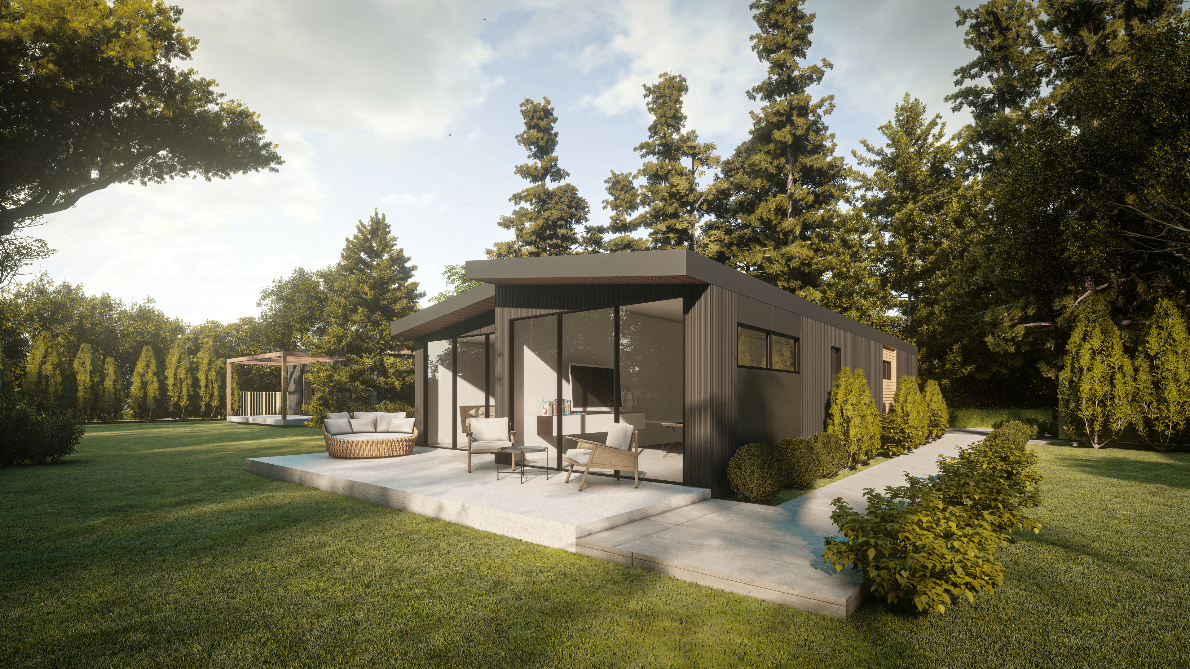Cortez Island custom home ocean view — exterior view 7