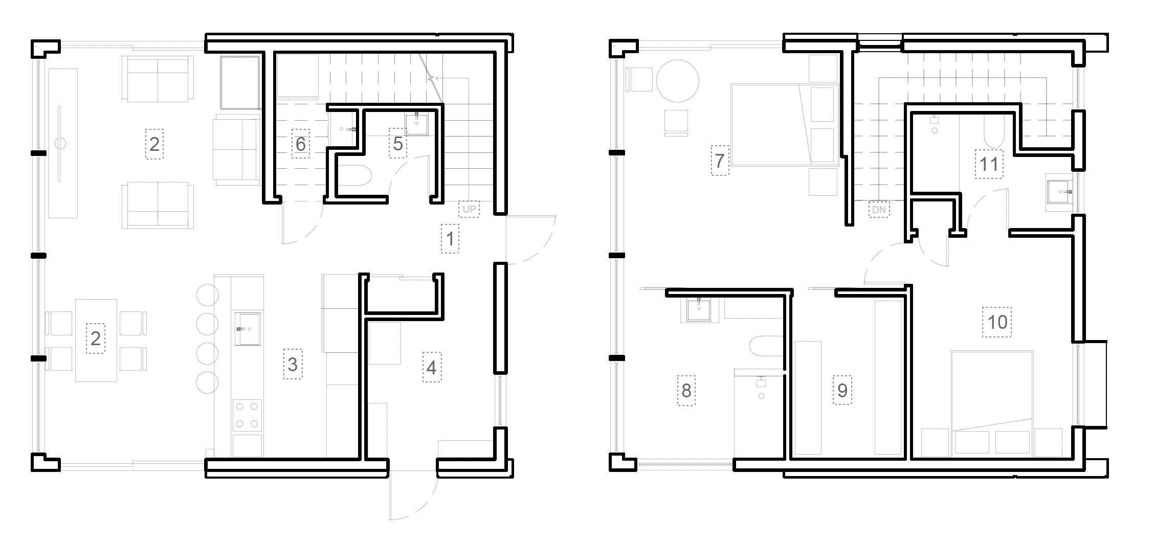 Whaletown Cortez Island custom modular home floor plan