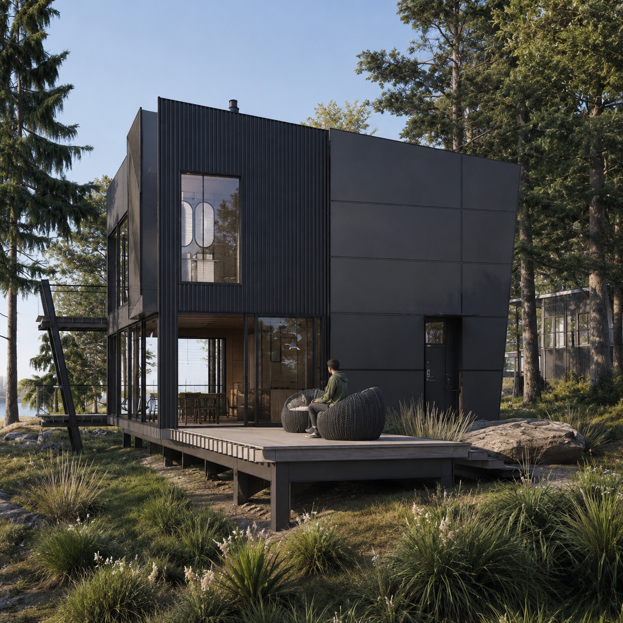 Whaletown Cortez Island custom modular home