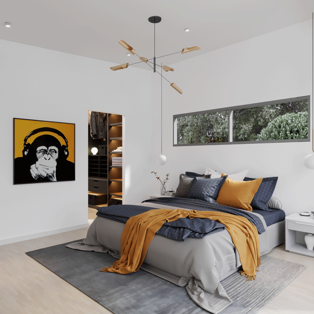 Modern custom modular home Vancouver Island — bedroom 3